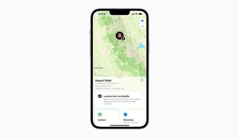 滨城苹果14维修分享iPhone14系列中 FindMy功能通过卫星分享位置方法教程 
